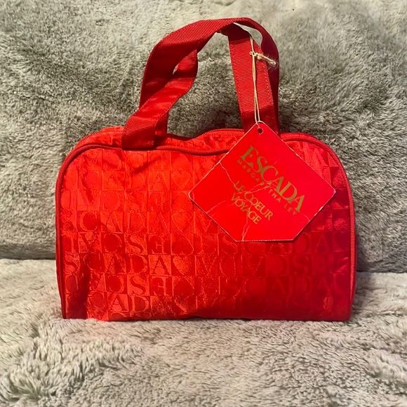 Vintage Escada Cosmetic Case Travel Bag - Picture 1 of 6